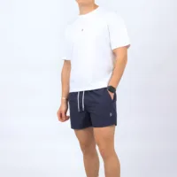SLEEPER TEE WHITE + SWIMSHORTS NAVY